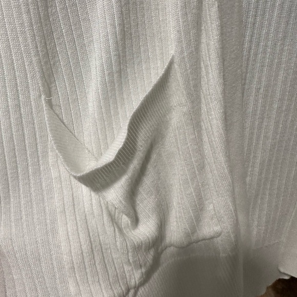 Matty M White Open-Front Ribbed Cardigan - Picture 3 of 3